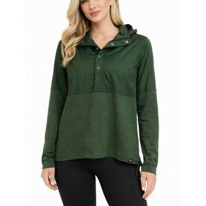 Under Armour green quarter snap pullover mixed media sweater small